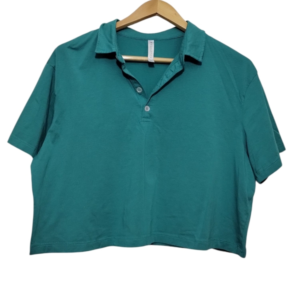 Fabletic Women's XL Boxy Polo Shirt Preppy
